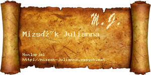 Mizsák Julianna névjegykártya