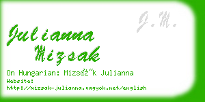 julianna mizsak business card